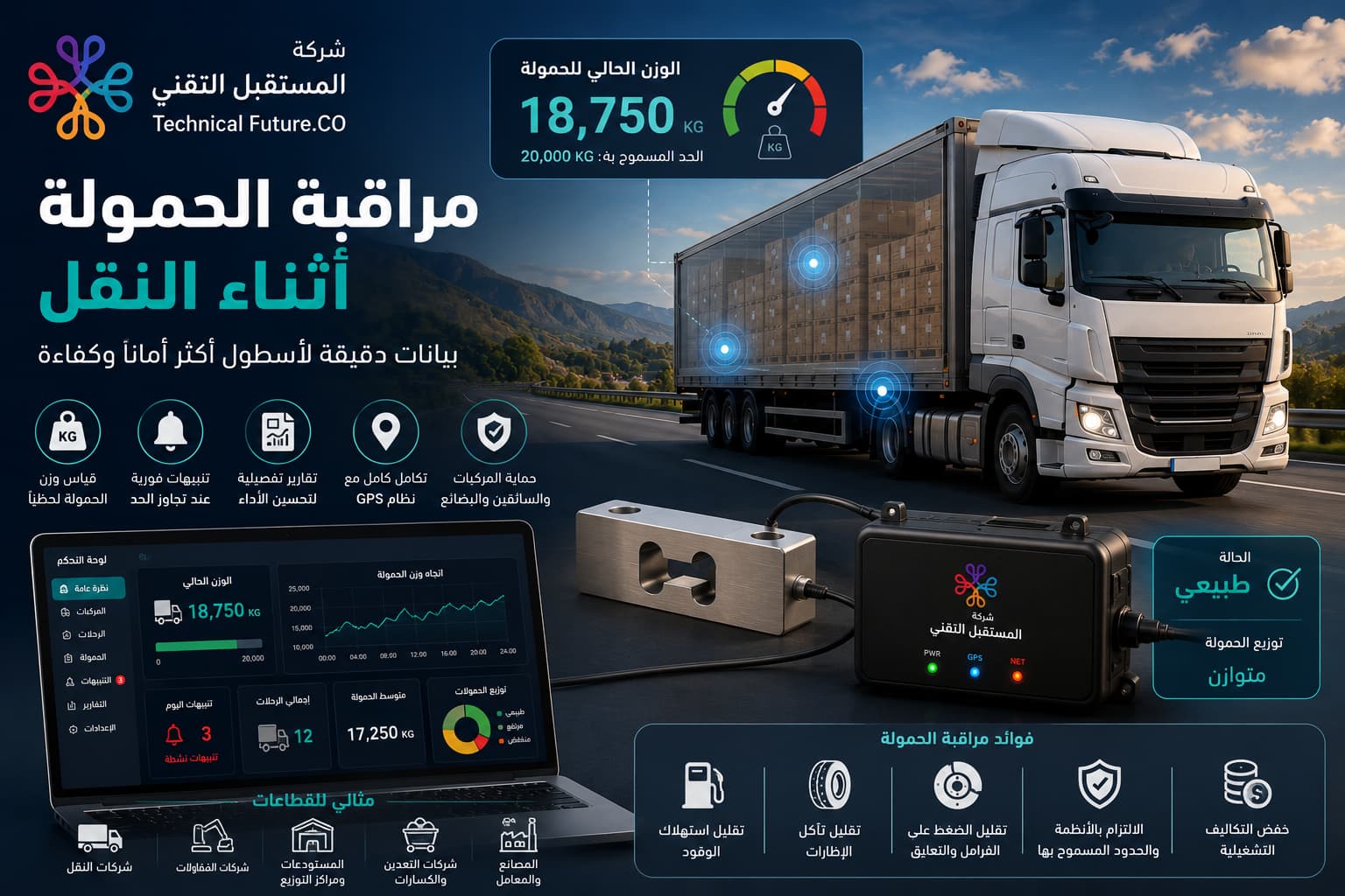 مراقبة الحمولة أثناء النقل